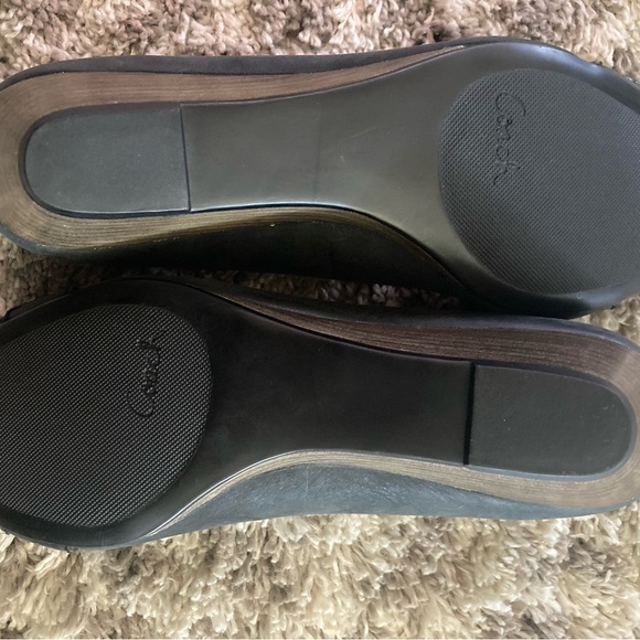 Coach MILLIE VINT WAX CALF Wedge Heel Black Vintage Wax Leather Pumps Sz 6M. - Picture 5 of 11